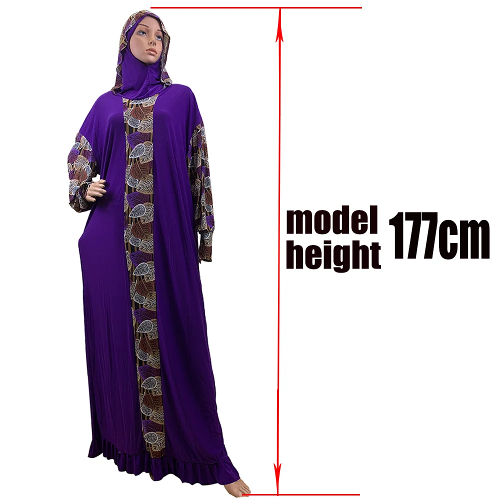 Мусульманское женское платье с двумя шляпами абайя для молитв Khimar Djellaba Femme Jibab Dubai