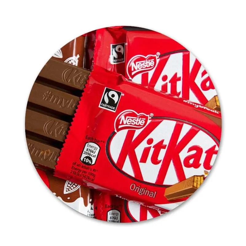 Набор kat chocolate kitkat Значки Металлические для фотографий | Дом и сад