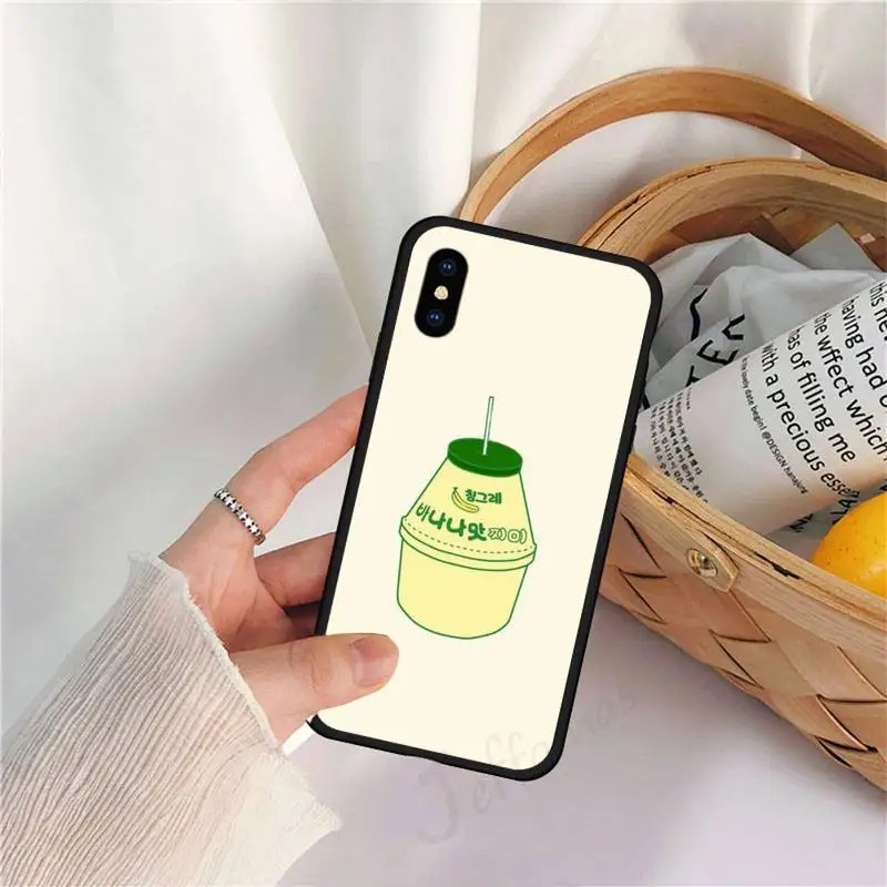 

Strawberry Banana Milk Drink Phone Case for iPhone 11 12 pro XS MAX 8 7 6 6S Plus X 5S SE 2020 XR