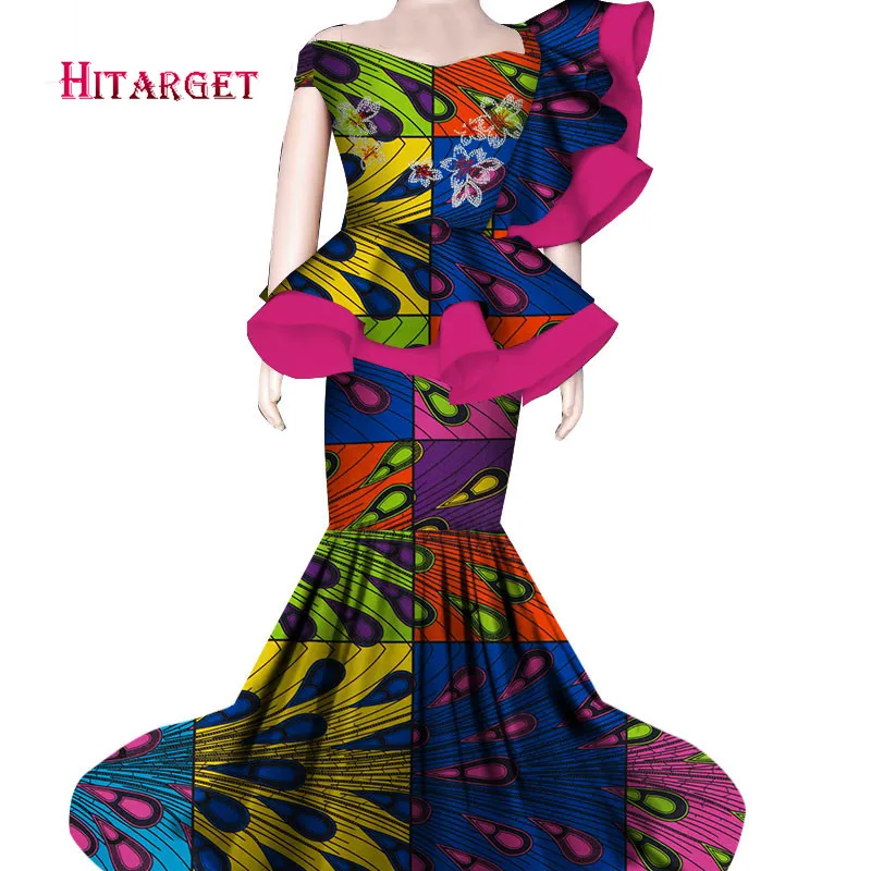 2020 Africa Ankara Outfits Wax Fabric Skirt Sets African Wax Print 2 Pieces Skirt Suit Traditional African women Clothing WY6144