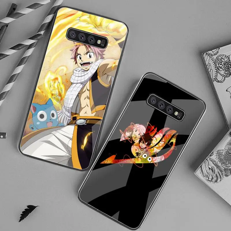 

Anime Manga Fairy Tail Phone Case Tempered Glass For Samsung S20 Plus S7 S8 S9 S10 Plus Note 8 9 10 Plus