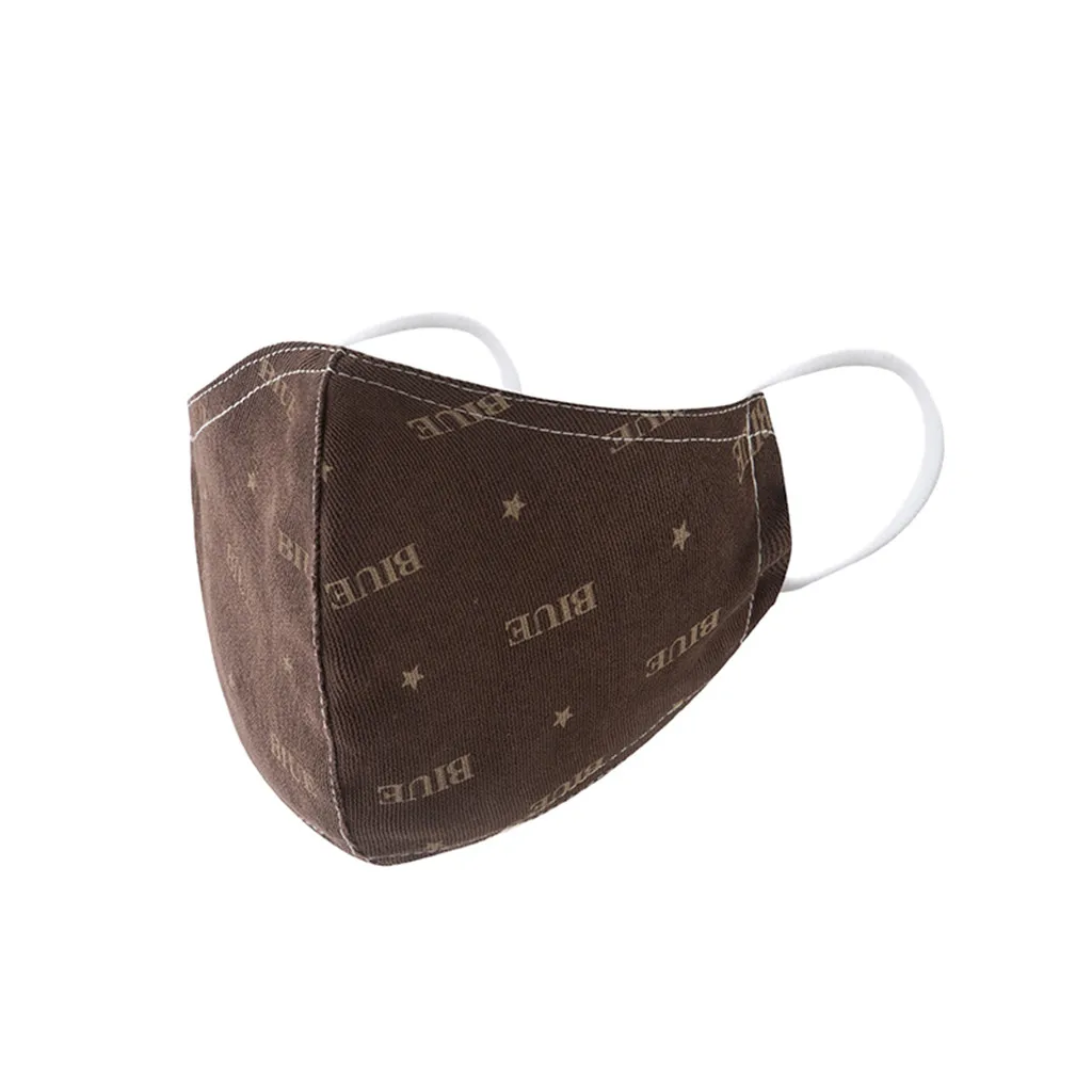 Маски для лица взрослых модные многоразовые маски с принтом моющиеся маскарада 1