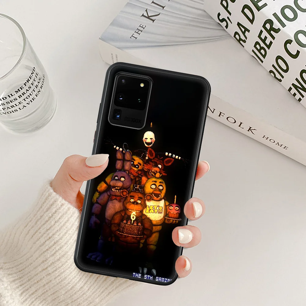 

five nights at freddy's fnaf freddy Phone Case For Samsung Galaxy Note S 8 9 10 20 Plus E Lite Uitra black Shell Fashion Bumper
