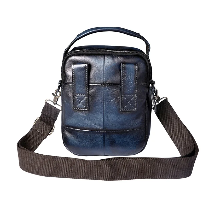 

Quality Leather Male Multifunction Fashion Messenger bag Casual Design Crossbody One Shoulder bag Satchel Tote Small Waist Bag