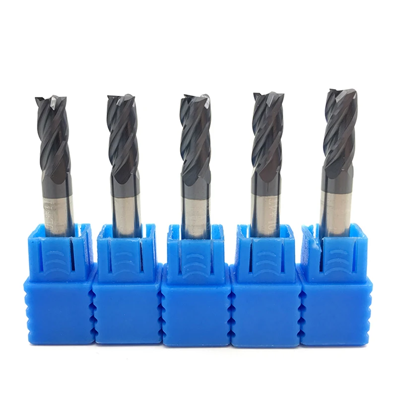 Концевая фреза из карбида вольфрама 5 шт. 4 канавки HRC45 D6X15XD6X50L 6 мм | Инструменты