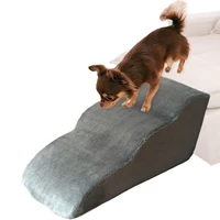 3 layer flannel slope dog stairs ladder pet stairs step sofa bed ladder for small size dogs cats pet supplies