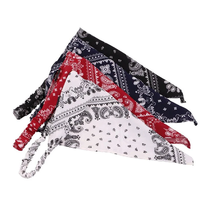 

Bohemian Triangle Scrunchies Women Fashion Floral Print Bandanas Headband Head Scarf Female Turban Headwrap Hair Accessories