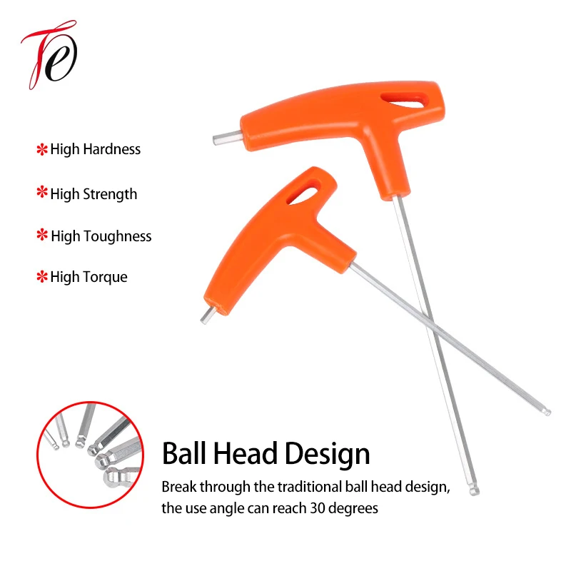 

L-Type Double Ball Head Hex Allen Wrench Mountain Road Bike Repair Wrench 3mm 4mm 5mm 6mm 8mm10mm Screwdriver Hand Tools