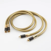 pair high quality hifi rca cable audio cardas hexlink golden 5 c with carbon fiber rca plug connector cable audio cable