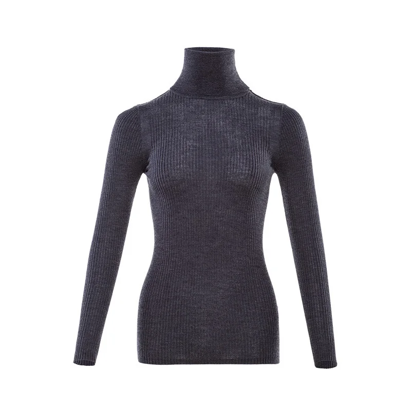 

Fall Winter Sweaters Bottoming Knitwear Women Wool Pullover 100%Merino Wool Sweater For Women Turtleneck