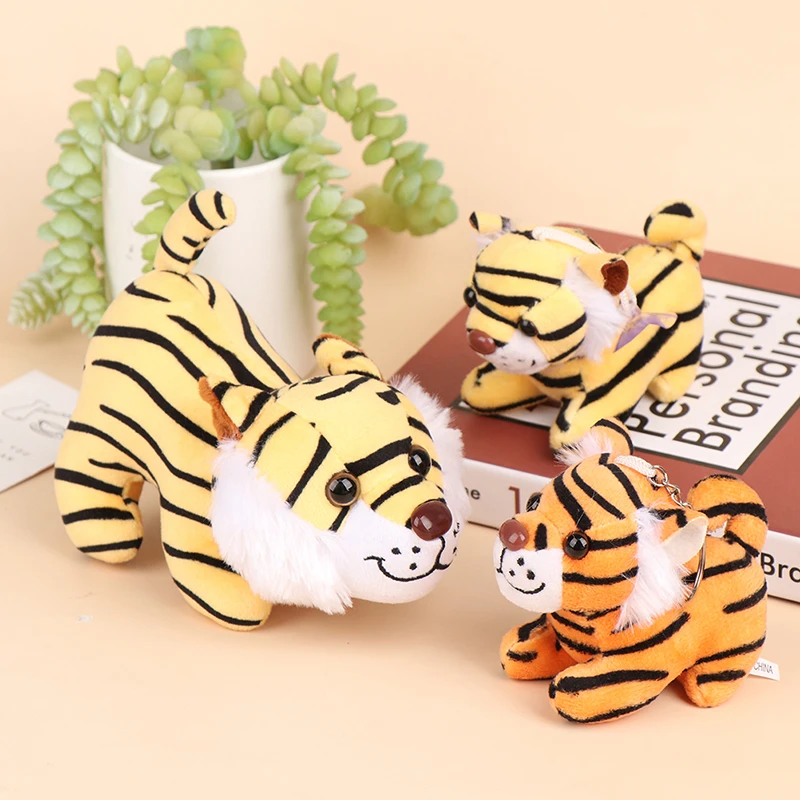 

2022 Year 11/17CM Tiger Stuffed Plush ToyPendant Gift Keychain Plush Toy Doll