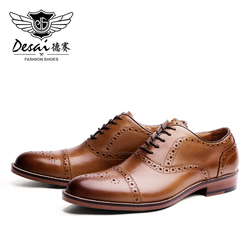 Desai/Мужские модельные туфли оксфорды с острым носком в британском стиле
