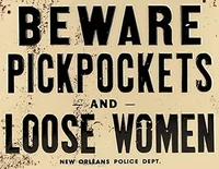 warning beware pickpockets loose women usa quote vintage retro man cave bar pub shed novelty gift tin wall decor metal sign