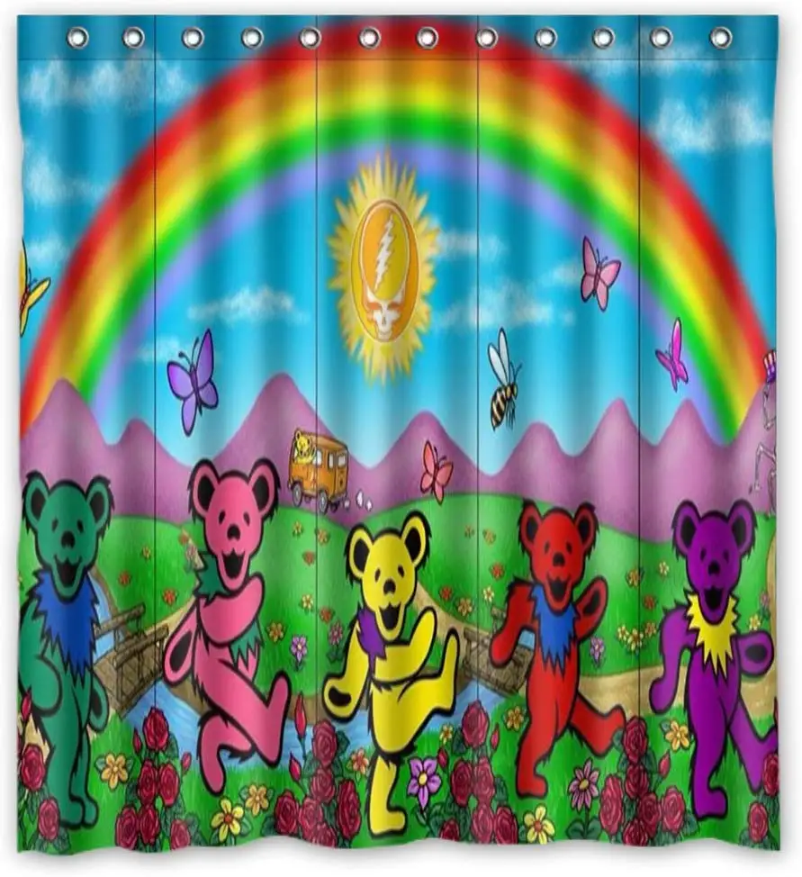 Водонепроницаемая тканевая занавеска для душа в стиле рок | Дом и сад