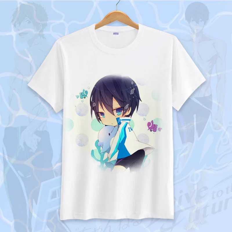 Японское аниме бесплатно! Мужская футболка для косплея плавательного клуба Nanase