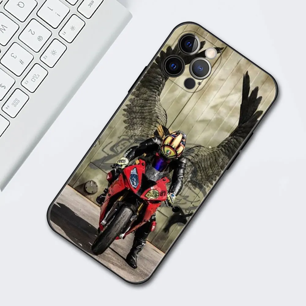 Phone Case For Apple iPhone 11 12 13 Pro Max XS X XR Mini 8 7 6 Plus SE 2020 Black Soft Cover Moto Cross Motorcycle Sports | Мобильные