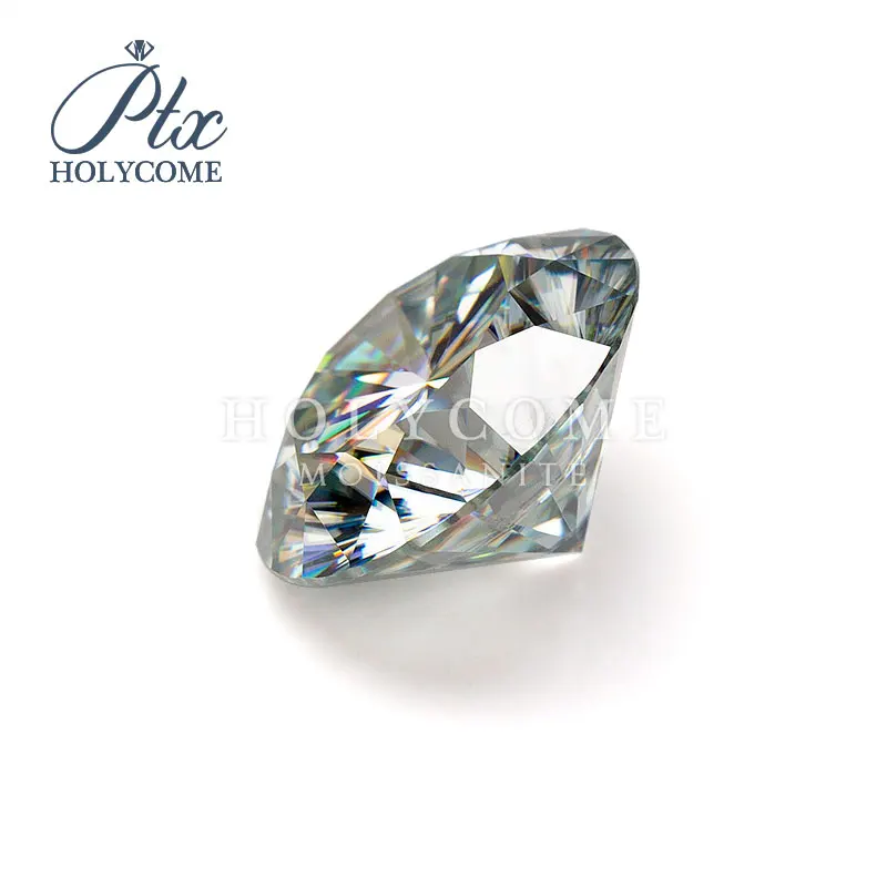 Камни с муассанитом круглой огранки зеленые 13 карат 15 мм|Стразы и драгоценные