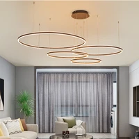trazos modern led chandelier rings circle ceiling mounted led chandelier lighting for living room dining room kitchen coffee