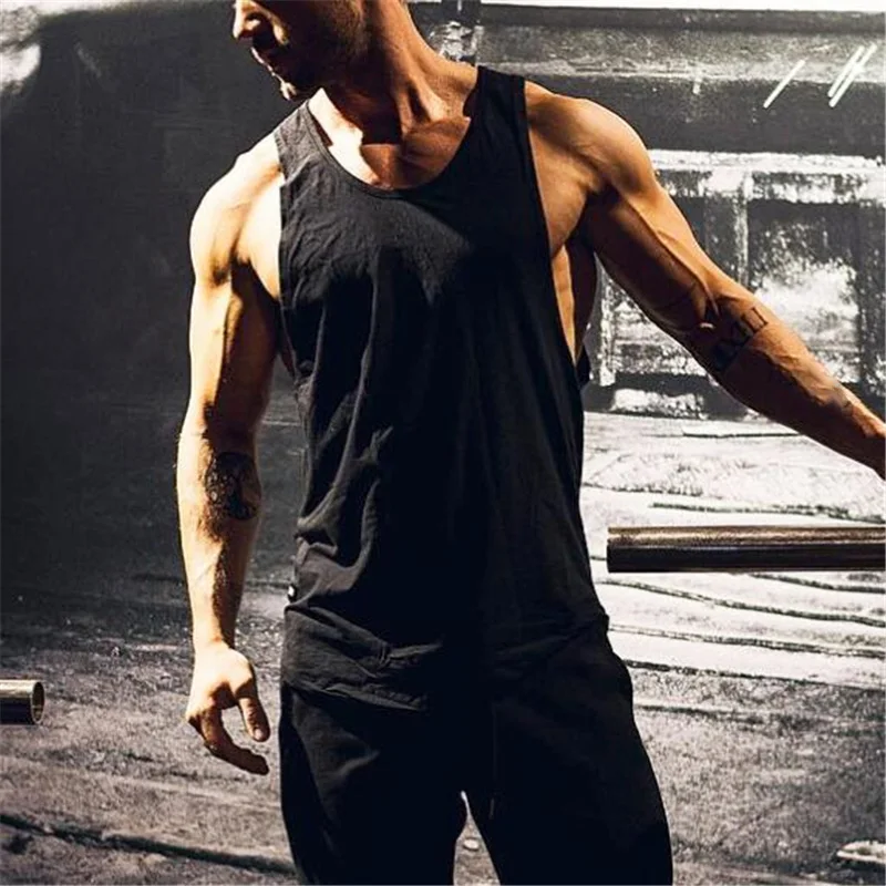 Фирменная одежда для бодибилдинга и фитнеса летняя рубашка без рукавов майка