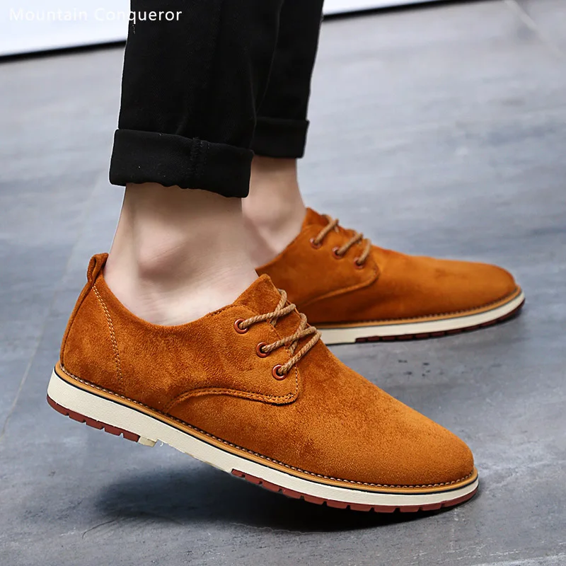 Mountain Conqueror Men shoes classic color Casual Autumn Winter New Ankle Boots Brand Male Suede Leather boots men Size 39-44 | Обувь
