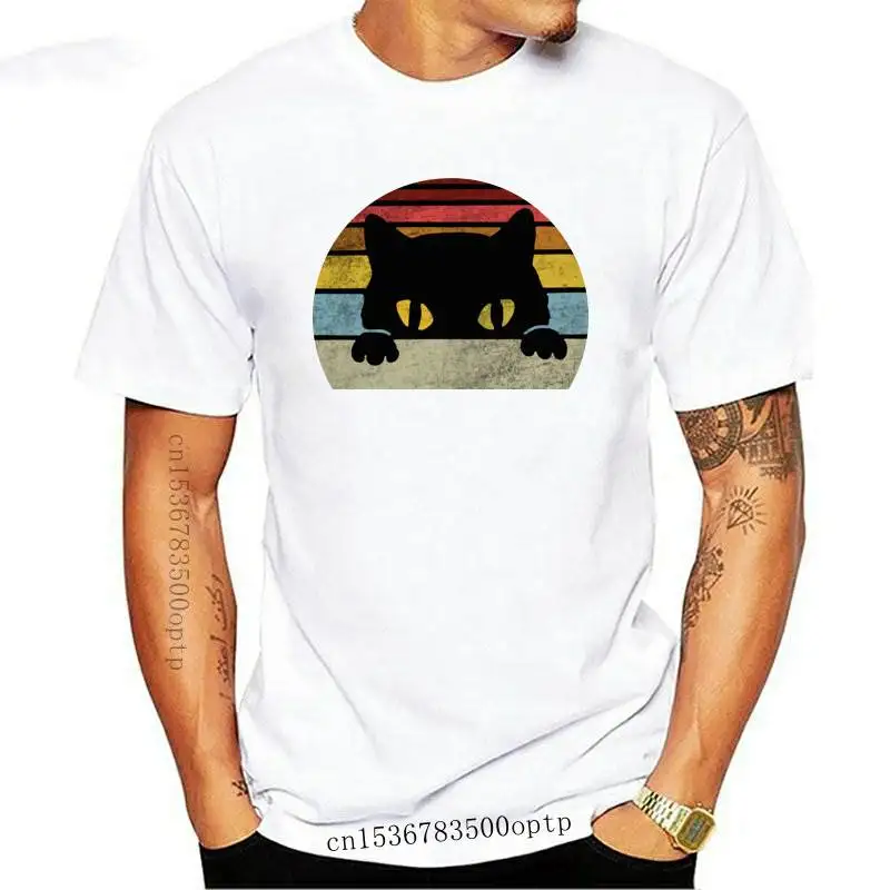 

New Fashion Summer Women T Shirt 100% Cotton S-5XL Plus Size Cute Black Cat Print Short Sleeve Casual Ladies Basic Tee Tops Tshi