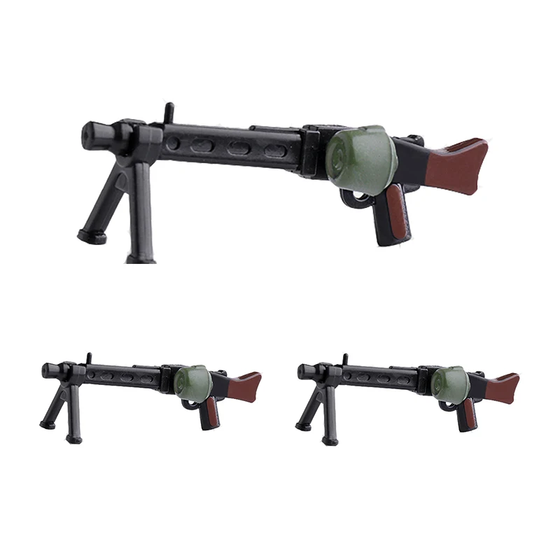 10 шт./партия Военная серия Оружие Винтовка Heave пулемет Submachine MOC часть строительные