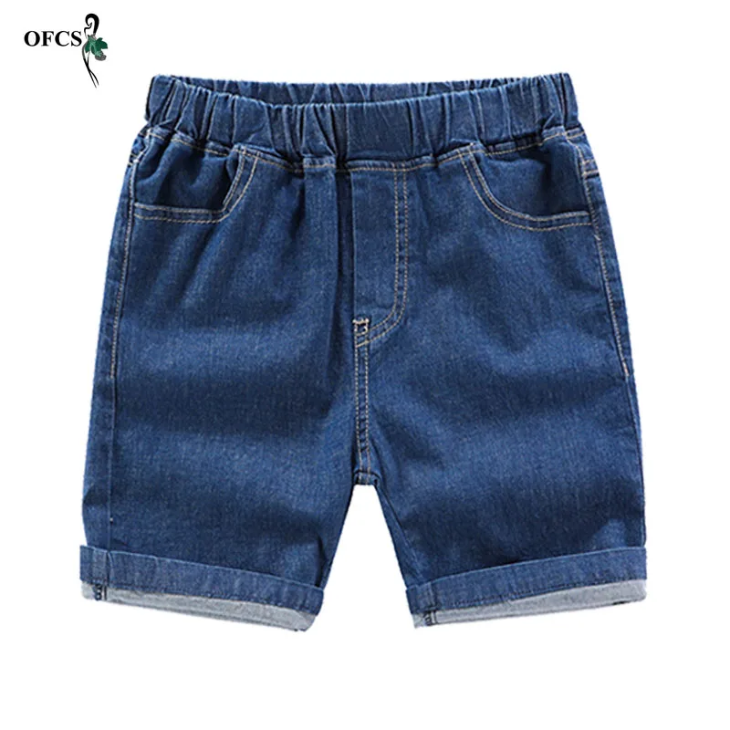 Летняя одежда для мальчиков шорты из мягкой джинсовой ткани модные короткие