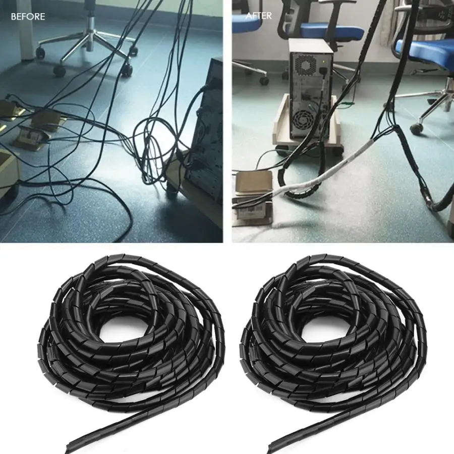 2 посылка протектор для проводов спиральный проволочный аксессуар защиты кабеля