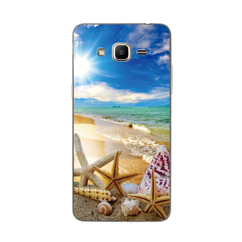 TPU Case For Samsung Galaxy J2 Prime G532 SM-G532F 5 inch Soft Silicone Cover Cat flower |