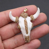 1pcs cattle bone charm pendant for women gifts necklace bracelet earrings fashion accessories jewelry making diy size 26x30mm