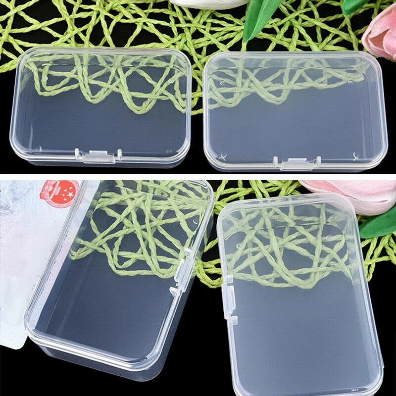 Маленькие прозрачные пластиковые контейнеры для хранения коробки квадратные