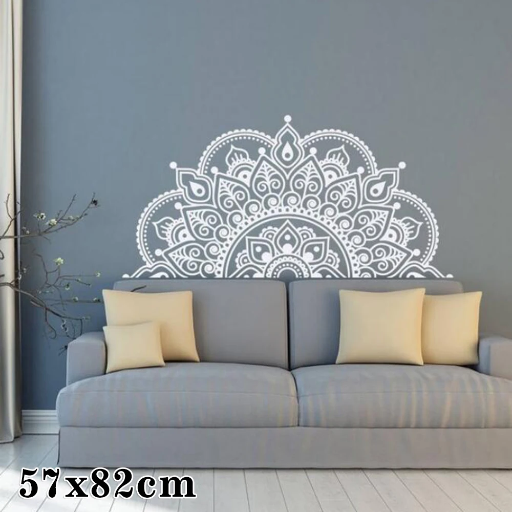 Мандала в половину стены стикер наклейка на стену декор искусство Съемная