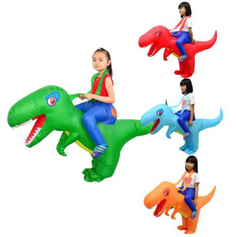 

Hot Kids Inflatable Dinosaur T-Rex Costume Toddler Halloween Blow Up Fancy Dress Up Kindergarten Garden Performance Game