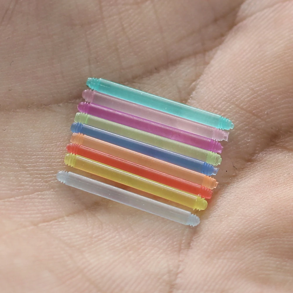 9 шт. цветные акриловые светящиеся в темноте аксессуары для резьбы пирсинг языка