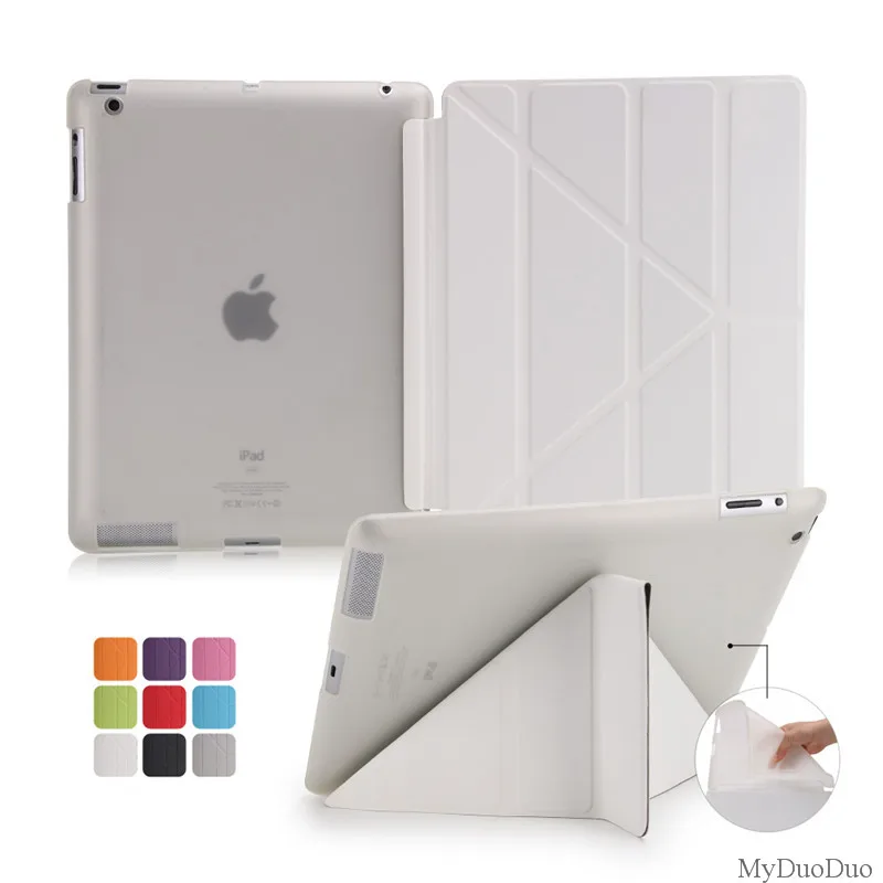 Чехол для Apple iPad 4 силиконовый мягкий чехол-накладка из искусственной кожи умный