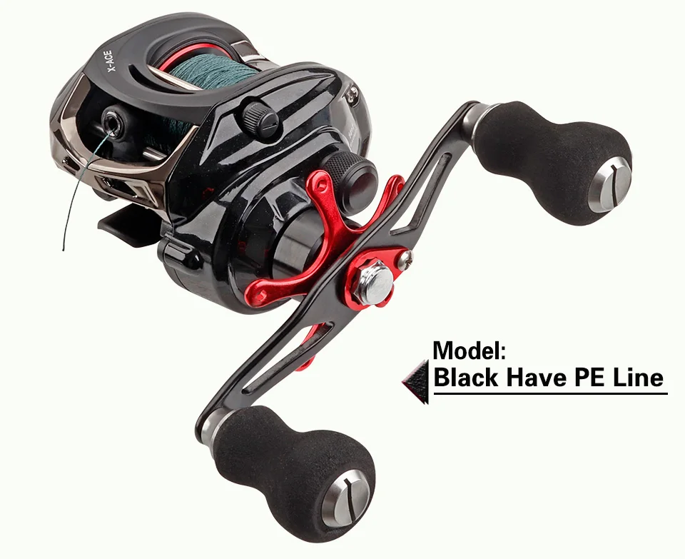 JITAI Baitcasting Fishing Катушка Оборудовано с PE 4 Пряди линия 8 кг Сила торможения 14+ 1BBs Качество Ultra Light Wheels Карп приманки рыбалка