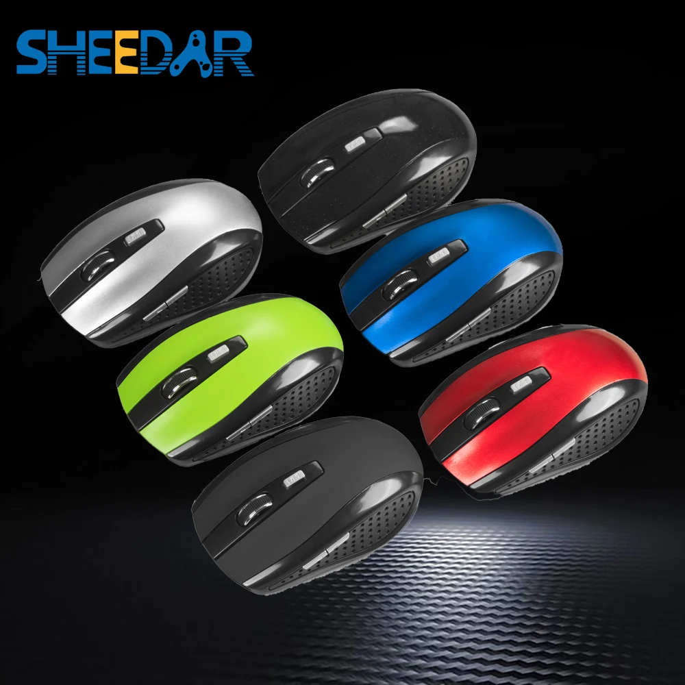 Эргономичная Беспроводная игровая Бесшумная оптическая мини мышь для
