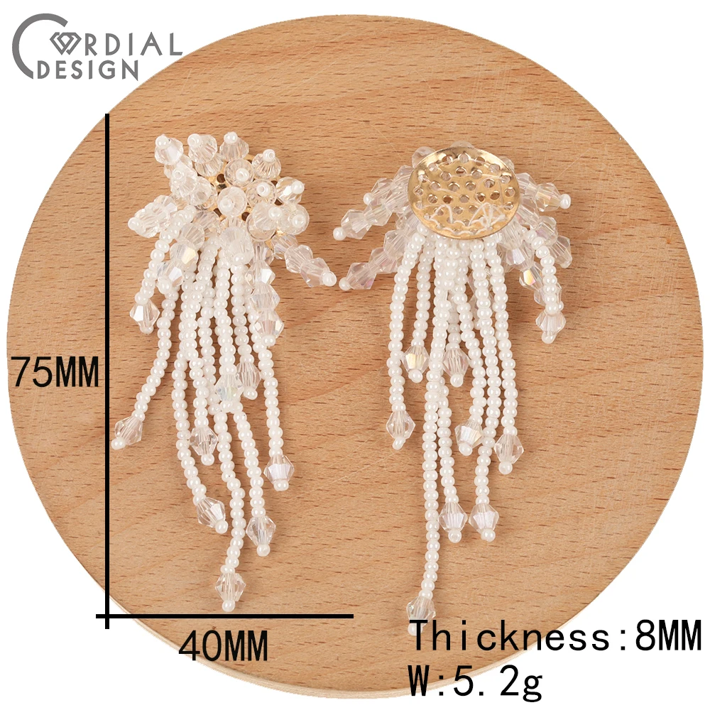 

Cordial Design 20Pcs 40*75MM Earrings Accessories/Hand Made/Flower Shape/DIY Crystal Decoration/Jewelry Findings & Components