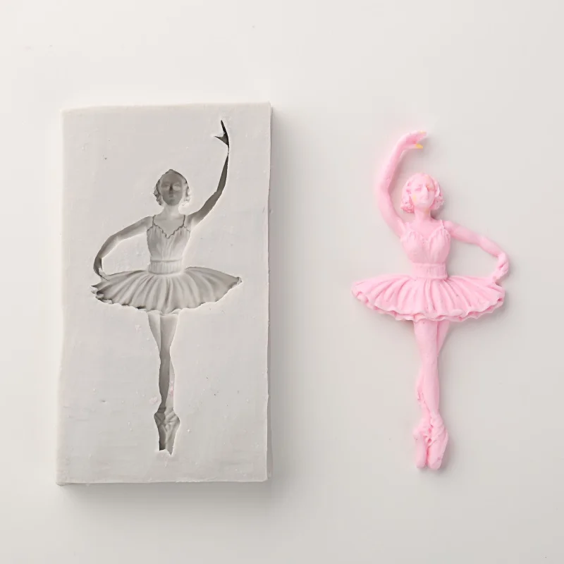

Elegant Dancing Ballet Girl Cake Silicone Mold Fondant Molds DIY Cake Decorating Tools Candy Clay Sugarcraft Gumpaste Mould