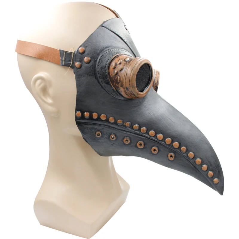 

Funny Medieval Steampunk Plague Doctor Bird Mask Latex Punk Cosplay Masks Beak Adult Halloween Event Cosplay Props