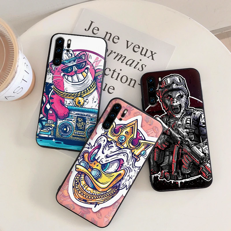 Милые Чехлы для мобильных телефонов с монстрами huawei Y6 Y7 Y9 Prime 2019 mate 10 20 Pro Nova2 3 4 Lite