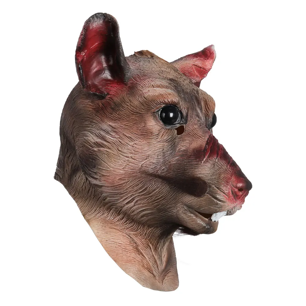 Латексная маска с животными реалистичной мышкой для косплея маскарадный дышащий