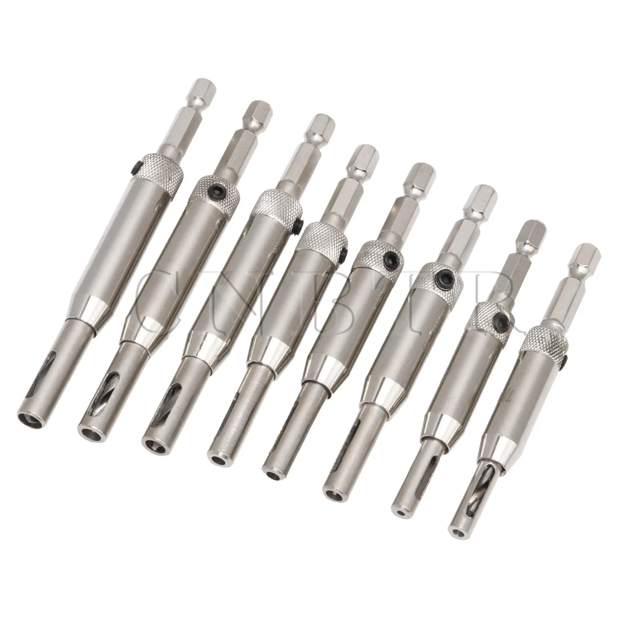 

CNBTR 8PCS Center Drill Bit 5/64 - 1/4 Inches Silver for Woodworking