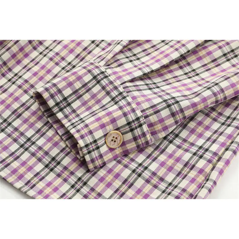 

2021 Autumn Patchwork Elegant Women Shirt Turn Down Long Sleeve Fashion Casual Loose Streetwear Plaid Women Blouse Tops Y323