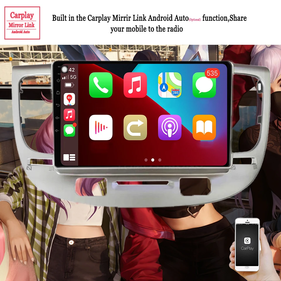 Автомобильный радиоприемник для Kia RIO 2 RIO2 2005 2006 2007 2008 2009 2010 Android 10 навигация GPS