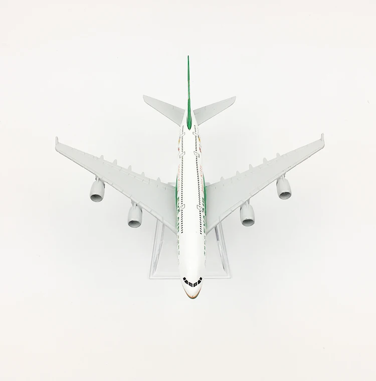 16 см 1/400 масштаб EVA Air зеленый Аэробус A380 модель самолета Модель пассажирского