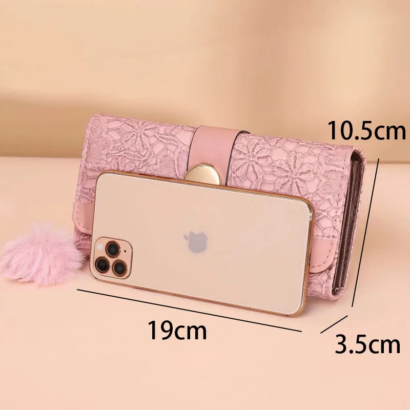 

Women's Korean Fashion Long Purses Multifunctional Coin Purse Card Holder Clutch Casual Leather Mobile Wallet