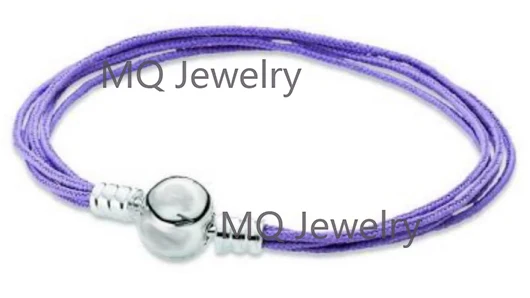 

2021 New Fashion 100% 925 Sterling Silver Purple Multi-layer Rope Bracelet Women's Buckle Ring Jewelry Free Wholesale Shipping
