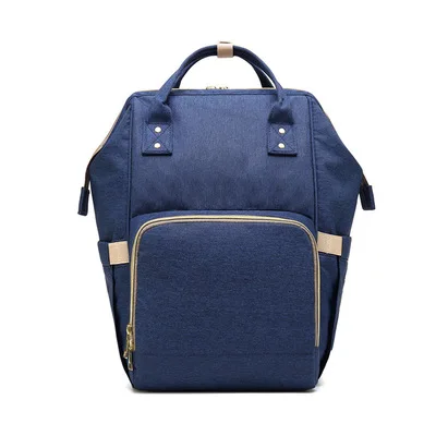 dark blue Модная сумка для подгузников для мам, рюкзак, сумка для малышей, многофункциональная водонепроницаемая сумка для мам, сумка для кормления, для ухода за ребенком - Цвет: dark blue