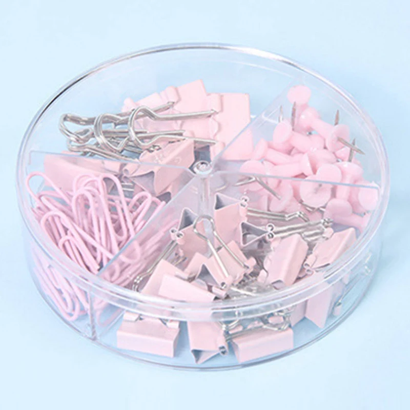 

push nail binder clip rose gold paperclips clamp combination office stationery long tail metal clips office binding supplies
